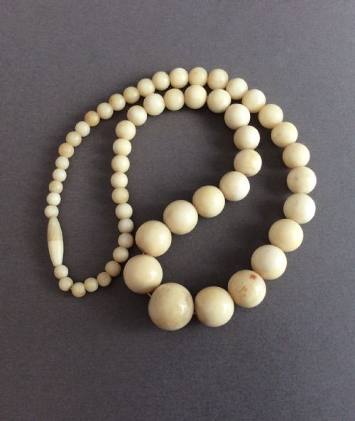 Ivory bead necklace vintage store