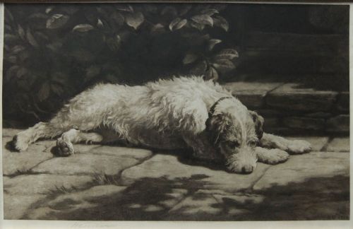 HERBERT DICKSEE A PLACE IN THE SUN ORIGINAL ETCHING