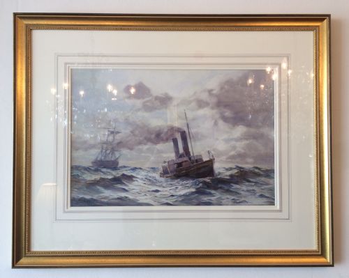 JOHN ERNEST AITKEN 18811957 MARINE WATERCOLOUR - ADDITIONAL PHOTO 5