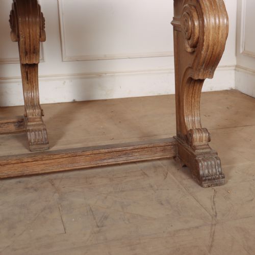 PAIR OF DUTCH CARVED OAK CONSOLE TABLES - ADDITIONAL PHOTO 4