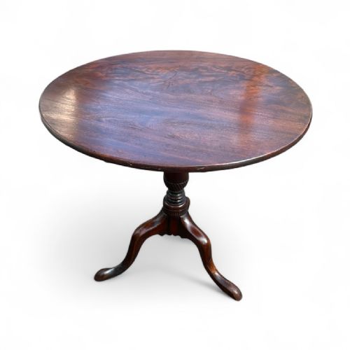 EARLY 19TH CENTURY MAHOGANY TRIPOD TIP TOP TABLE
