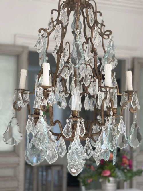 PAIR OF LARGE FRENCH CHANDELIERS - ADDITIONAL PHOTO 9