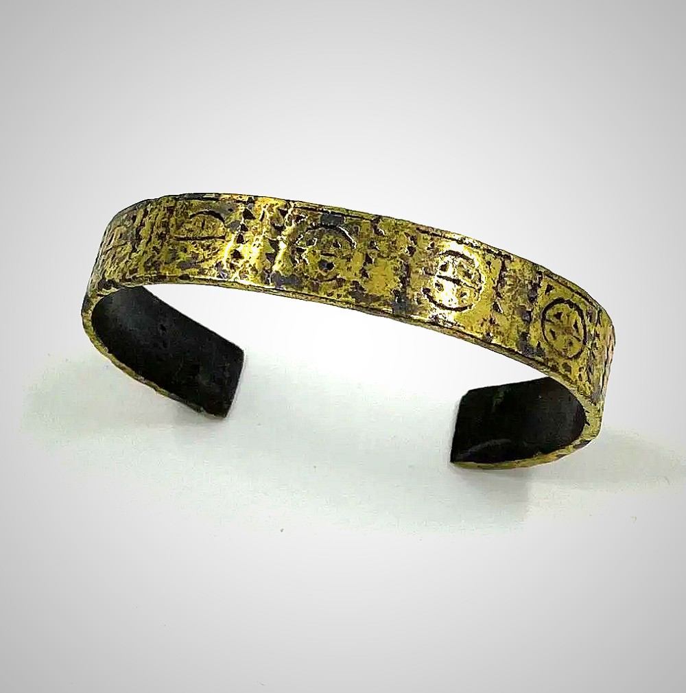 A superb and intricately made Viking period bronze wire ladies bracelet /  bangle Latvia SOLD