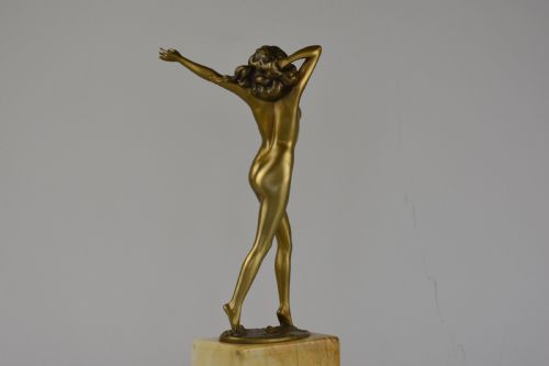 ART DECO BRONZE FIGURINE OTTO POERTZEL - ADDITIONAL PHOTO 3