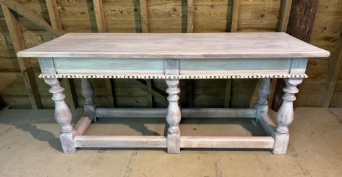 STUNNING 19TH CENTURY BLEACHED CONSOLE TABLE