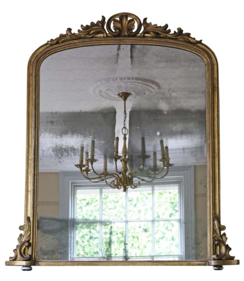 victorian gilt wall mirror - CATEGORY: ANTIQUE MIRRORS - DATED VICTORIAN